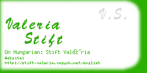 valeria stift business card